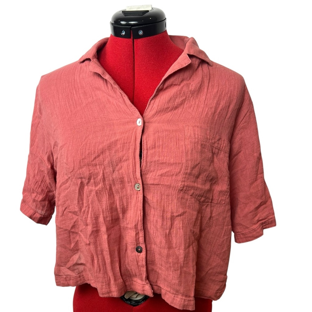 Rachel Zoe Coral Cotton Blouse